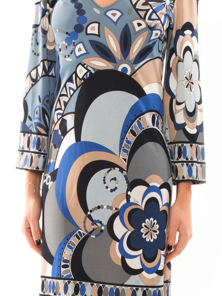 Emilio Pucci Blue Silk Dress