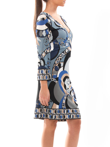 Emilio Pucci Blue Silk Dress