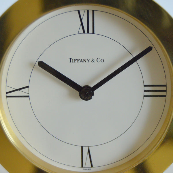 TIFFANY & CO. Brass Desk Clock
